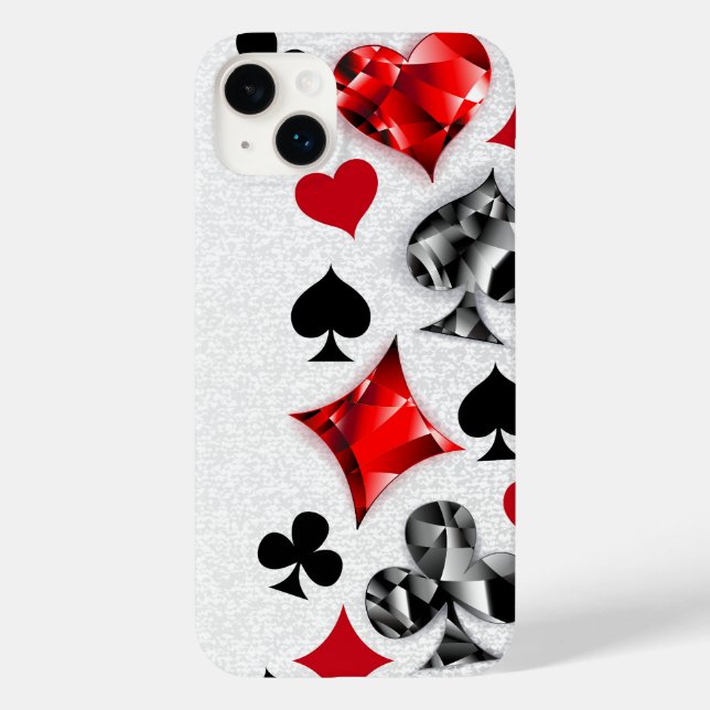 Poker Player Gambler Playing Card Suits Las Vegas Case-Mate iPhone Case (Back)