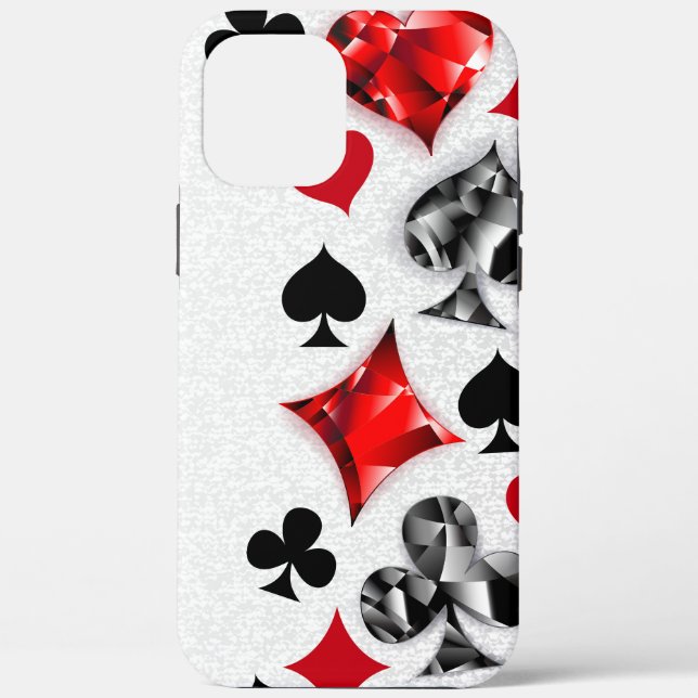 Poker Player Gambler Playing Card Suits Las Vegas Case-Mate iPhone Case (Back)