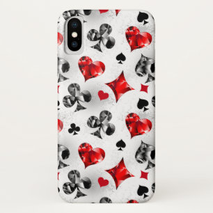 Poker Player Gambler Playing Card Suits Las Vegas iPhone X Case