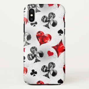 Poker Player Gambler Playing Card Suits Las Vegas iPhone XS Case