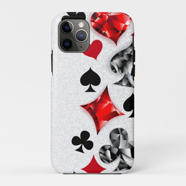 Poker Player Gambler Playing Card Suits Las Vegas Case-Mate iPhone Case (Back)