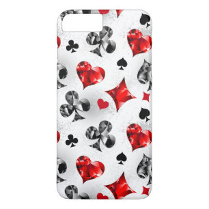 Poker Player Gambler Playing Card Suits Las Vegas iPhone 8 Plus/7 Plus Case