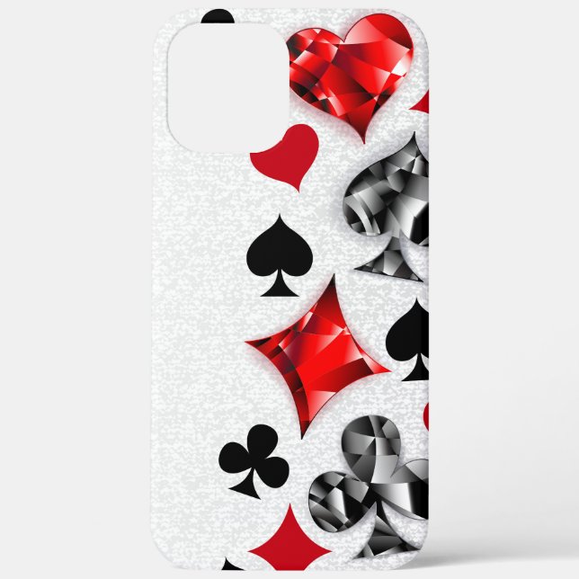 Poker Player Gambler Playing Card Suits Las Vegas Case-Mate iPhone Case (Back)