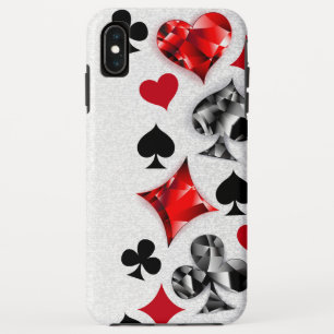 Poker Player Gambler Playing Card Suits Las Vegas iPhone XS Max Case