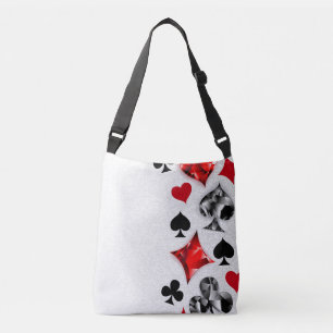 Poker Player Gambler Playing Card Suits Las Vegas Crossbody Bag