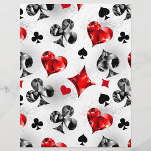 Poker Player Gambler Playing Card Suits Las Vegas Custom Letterhead