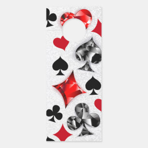 Poker Player Gambler Playing Card Suits Las Vegas Door Hanger