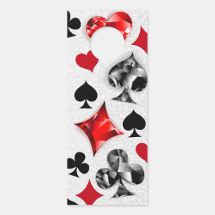 Poker Player Gambler Playing Card Suits Las Vegas Door Hanger
