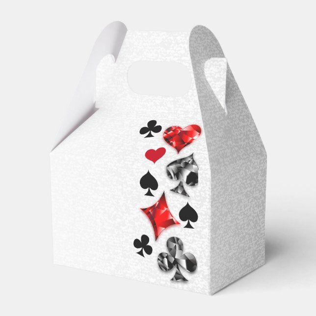 Poker Player Gambler Playing Card Suits Las Vegas Favour Box (Front Side)