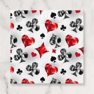 Poker Player Gambler Playing Card Suits Las Vegas Favour Tags