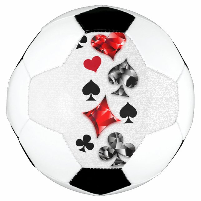 Poker Player Gambler Playing Card Suits Las Vegas Football (Front)