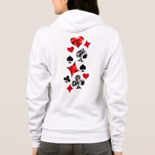 Poker Player Gambler Playing Card Suits Las Vegas Hoodie