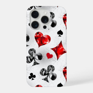 Poker Player Gambler Playing Card Suits Las Vegas iPhone 15 Pro Case