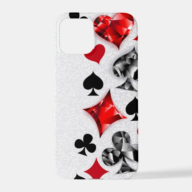 Poker Player Gambler Playing Card Suits Las Vegas iPhone Case (Back)