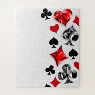 Poker Player Gambler Playing Card Suits Las Vegas Jigsaw Puzzle