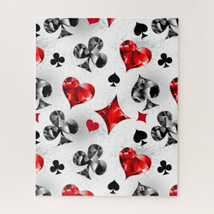 Poker Player Gambler Playing Card Suits Las Vegas Jigsaw Puzzle
