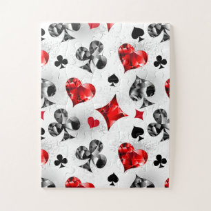 Poker Player Gambler Playing Card Suits Las Vegas Jigsaw Puzzle