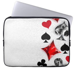 Poker Player Gambler Playing Card Suits Las Vegas Laptop Sleeve