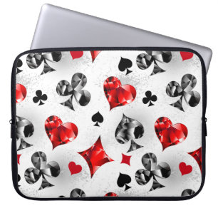 Poker Player Gambler Playing Card Suits Las Vegas Laptop Sleeve