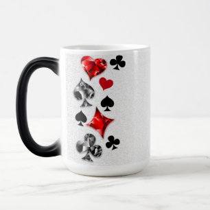 Poker Player Gambler Playing Card Suits Las Vegas Magic Mug