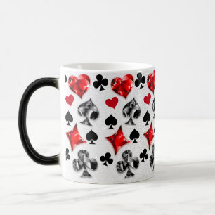 Poker Player Gambler Playing Card Suits Las Vegas Magic Mug