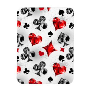 Poker Player Gambler Playing Card Suits Las Vegas Magnet