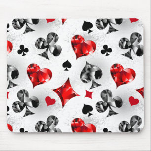 Poker Player Gambler Playing Card Suits Las Vegas Mouse Mat