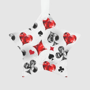 Poker Player Gambler Playing Card Suits Las Vegas Ornament