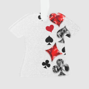 Poker Player Gambler Playing Card Suits Las Vegas Ornament