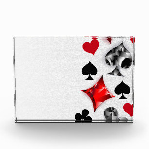 Poker Player Gambler Playing Card Suits Las Vegas Photo Block