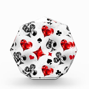 Poker Player Gambler Playing Card Suits Las Vegas Photo Block