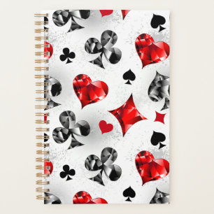 Poker Player Gambler Playing Card Suits Las Vegas Planner