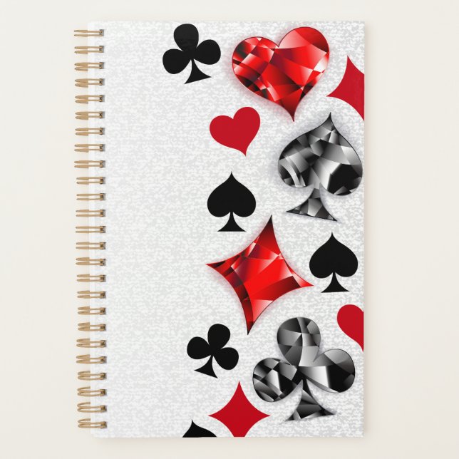 Poker Player Gambler Playing Card Suits Las Vegas Planner (Front)