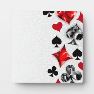 Poker Player Gambler Playing Card Suits Las Vegas Plaque