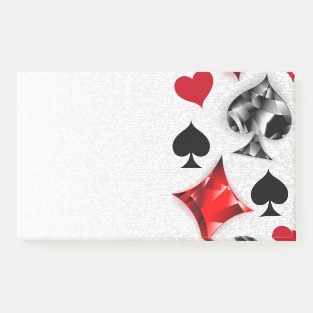 Poker Player Gambler Playing Card Suits Las Vegas Post-it Notes (Front)