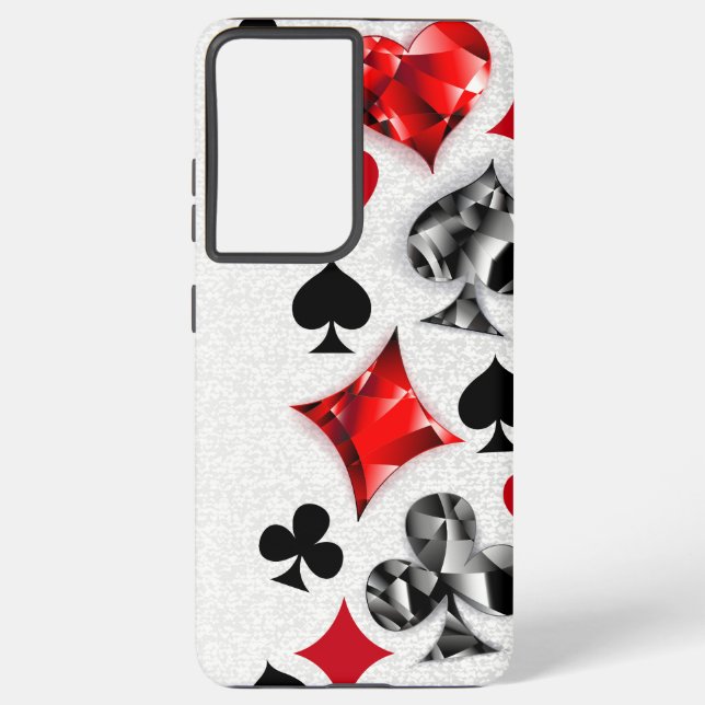Poker Player Gambler Playing Card Suits Las Vegas Samsung Galaxy S21 Ultra Case (Back)