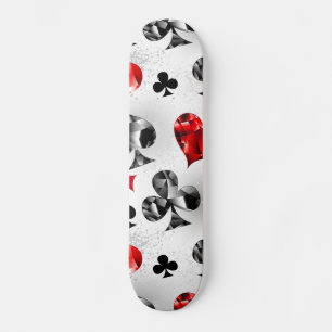 Poker Player Gambler Playing Card Suits Las Vegas Skateboard