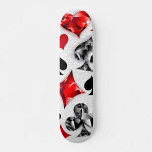 Poker Player Gambler Playing Card Suits Las Vegas Skateboard