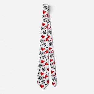 Poker Player Gambler Playing Card Suits Las Vegas Tie