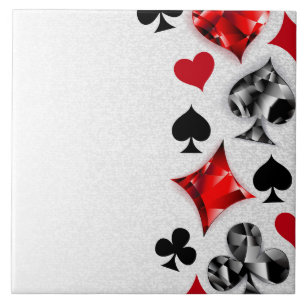 Poker Player Gambler Playing Card Suits Las Vegas Tile