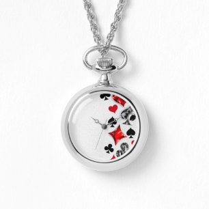 Poker Player Gambler Playing Card Suits Las Vegas Watch