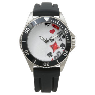 Poker Player Gambler Playing Card Suits Las Vegas Watch