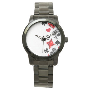 Poker Player Gambler Playing Card Suits Las Vegas Watch