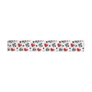 Poker Player Gambler Playing Card Suits Las Vegas Wraparound Address Label