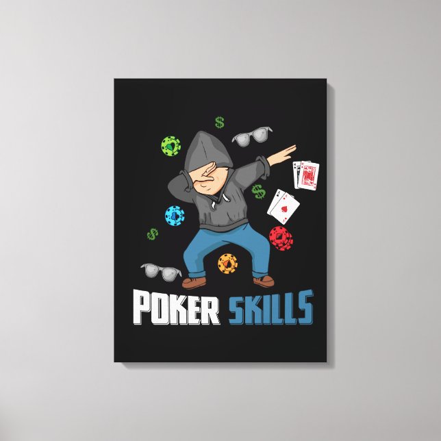 Poker Player Gifts Men Texas Holdem Casino Poker Canvas Print (Front)