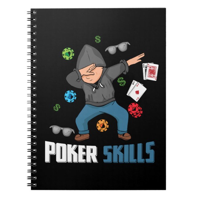 Poker Player Gifts Men Texas Holdem Casino Poker Notebook (Front)
