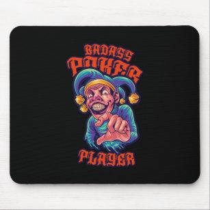 Poker Player Jester Casino Gambling Cards Gift Mouse Mat