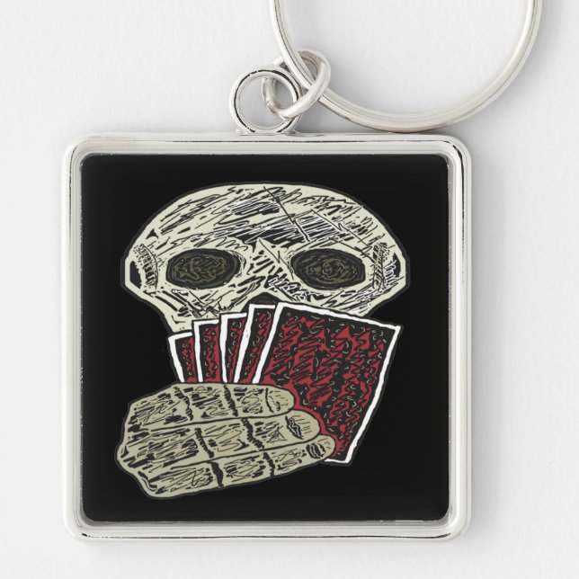 Poker Player Key Ring (Front)