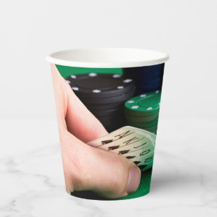 Poker Player Paper Cups