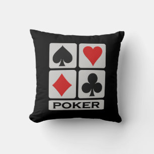 Poker Player throw pillow